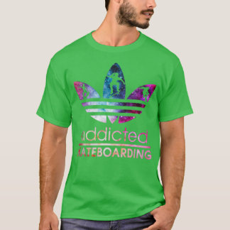 Skateboarding addicted galaxy 1 T-Shirt