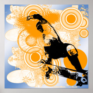 Skateboarding Air Poster