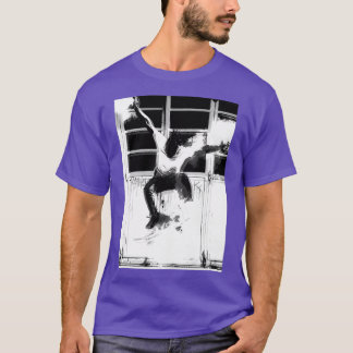 Skateboarding Art Black and White T-Shirt