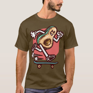 Skateboarding Avocado 3 T-Shirt