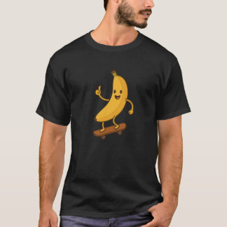 Skateboarding Banana Funny Cute Fruit Sticker T-Shirt