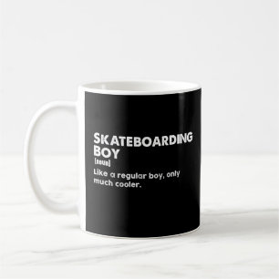 Skateboarding Boy Funny Definition Skateboarder Coffee Mug