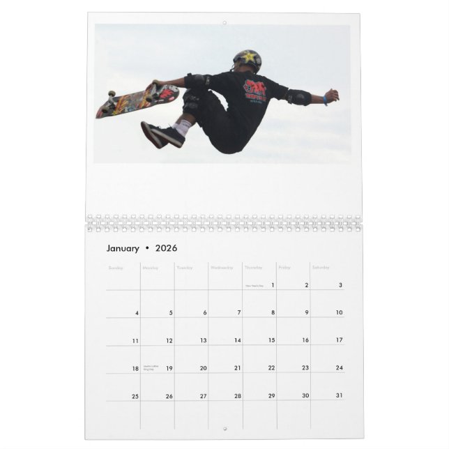 SkateBoarding Calendar, Copyright Karen J Williams Calendar (Jan 2026)