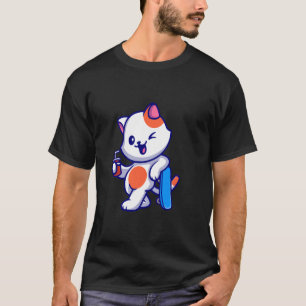 Skateboarding-Cat Skateboarder on a Skateboard T-Shirt