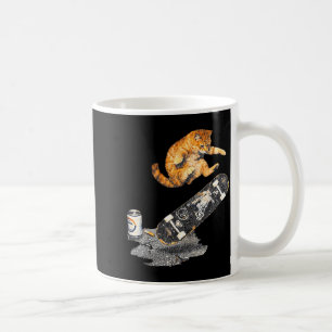 Skateboarding cat street meme funny kitten grunge coffee mug