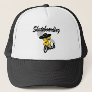 Skateboarding Chick #4 Trucker Hat