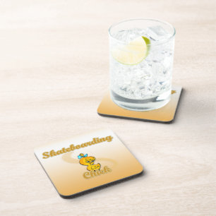 Skateboarding Chick Coaster