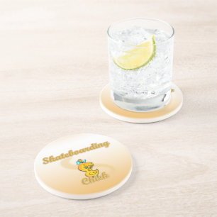 Skateboarding Chick Coaster