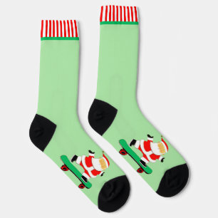 Skateboarding Christmas Holiday Socks