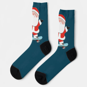 Skateboarding Christmas Holiday Socks