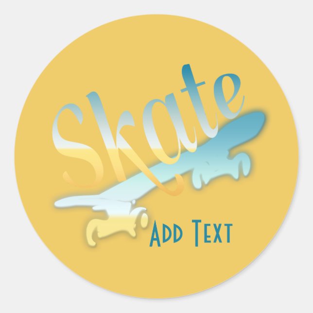 Skateboarding Classic Round Sticker (Front)