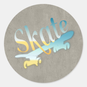 Skateboarding Classic Round Sticker