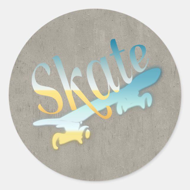 Skateboarding Classic Round Sticker (Front)