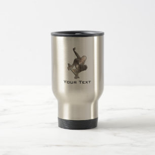 Skateboarding; Cool Black Travel Mug