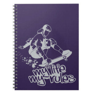 Skateboarding custom notebook