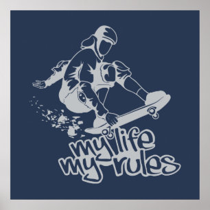 Skateboarding custom poster