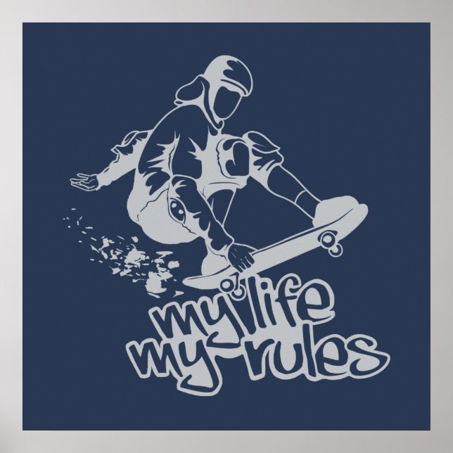 Skateboarding custom poster (Front)