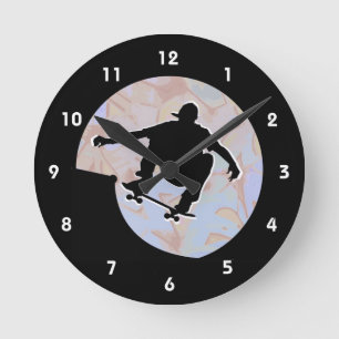 Skateboarding Design Wall Clock