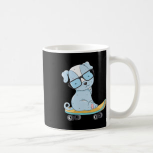 Skateboarding Dog Puppy Funny Skateboard Cute Dog Coffee Mug