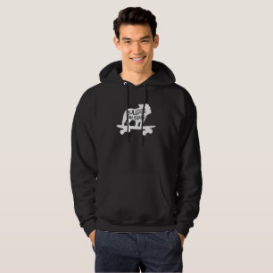 Skateboarding Dog Silhouette Bulldog on Board Hoodie