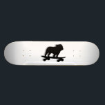 Skateboarding English Bulldog Silhouette Cool Dog Skateboard<br><div class="desc">Cool Skateboarding English Bulldog Silhouette. This totally stoked skater dog is on the move. An awesome skateboard for dog lover humans and skater canines. Check out Jenn's Doodle World for this fun dog design on more products that make sweet gifts.</div>