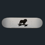 Skateboarding English Bulldog Silhouette Cool Dog Skateboard<br><div class="desc">Cool Skateboarding English Bulldog Silhouette. This totally stoked skater dog is on the move. An awesome skateboard for dog lover humans and skater canines. Check out Jenn's Doodle World for this fun dog design on more products that make sweet gifts.</div>