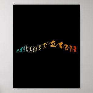Skateboarding Evolution - Skateboarder Evolving Poster