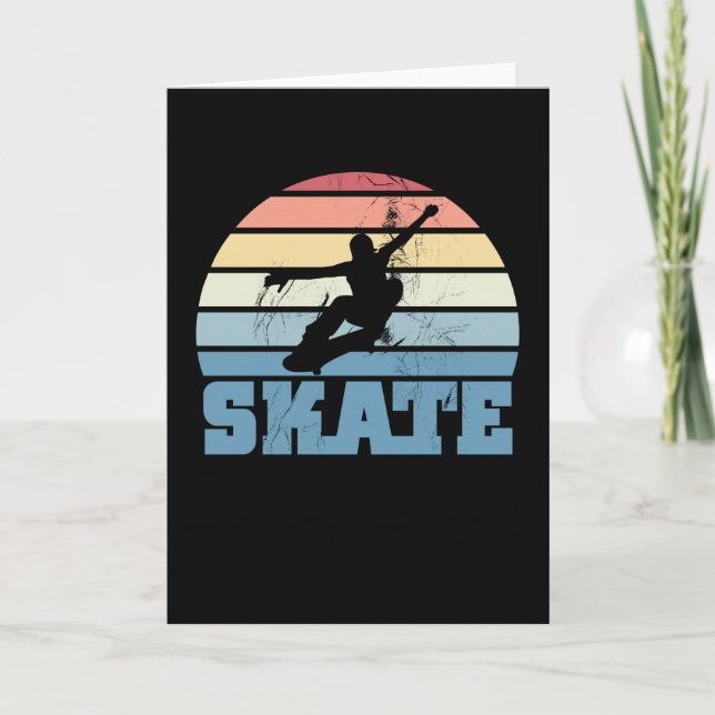 Skateboarding Fan Skate Skater Kids Gift Card (Front)