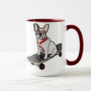 Skateboarding French Bulldog Mug