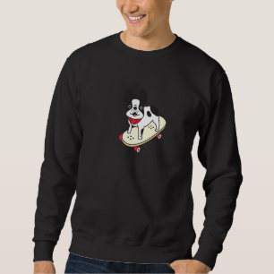 Skateboarding French Bulldog Puppy Skateboard Dog Sweatshirt