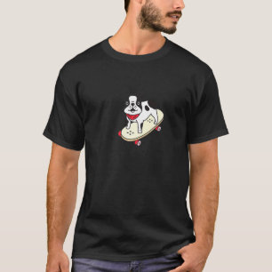 Skateboarding French Bulldog Puppy Skateboard Dog T-Shirt