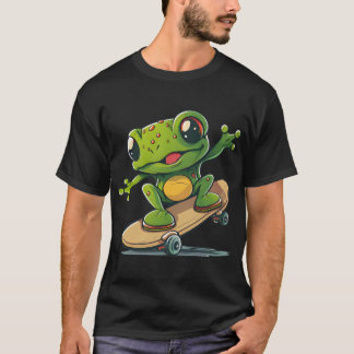 Skateboarding Frog (6) T-Shirt