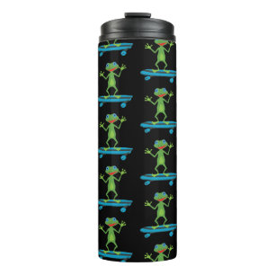 Skateboarding Frog Funny Skateboard Animal Lover Thermal Tumbler