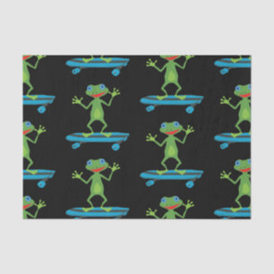 Skateboarding Frog Funny Skateboard Animal Lover Tissue Paper