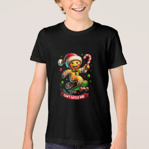 Skateboarding Gingerbread Joy Tri-Blend Shirt