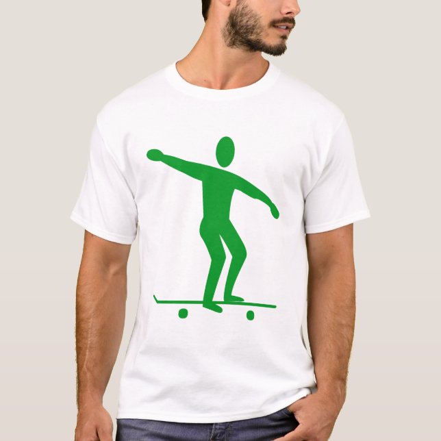 Skateboarding - Grass Green T-Shirt (Front)