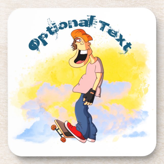 Skateboarding Guy  Coaster (Front)
