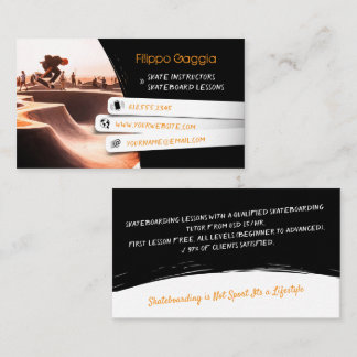Skateboarding Instructor | Active Sports Business Card