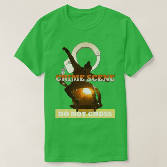 Skateboarding Is A Crime 8 T-Shirt (Design Front)
