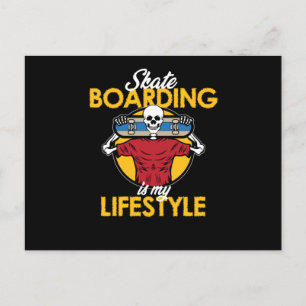 Skateboarding Is Lifestyle Skateboarder Skateboard Invitation Postcard
