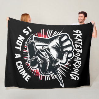 Skateboarding is Not A Crime Fleece Blanket