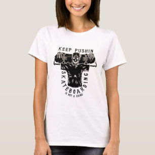 Skateboarding Is Not A Crime-Skeleton Skater Retro T-Shirt