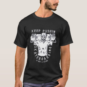 Skateboarding Is Not A Crime-Skeleton Skater Retro T-Shirt
