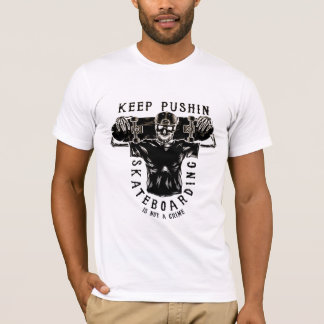 Skateboarding Is Not A Crime-Skeleton Skater Retro T-Shirt