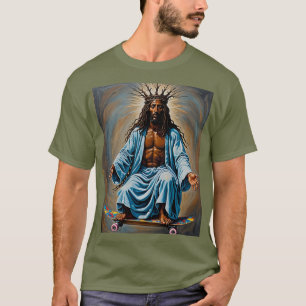 Skateboarding Jesus Urban Art Tee