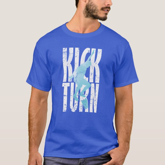 Skateboarding Kickturn Sport retro family T-Shirt (Front)