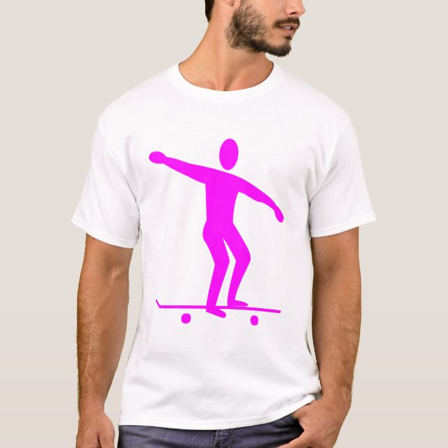 Skateboarding - Magenta T-Shirt (Front)