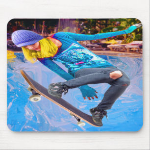 Skateboarding on Water Mouse Mat