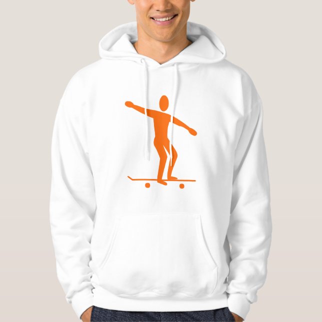 Skateboarding - Orange Hoodie (Front)