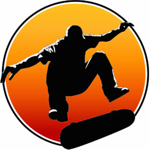 Skateboarding ornament photo sculpture decoration